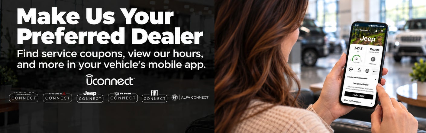 uconnect® make us your preferred dealer | Chrysler Dodge Jeep Ram of Seminole County in Sanford FL