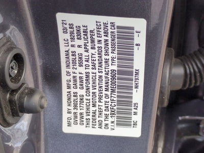 2021 Honda Civic Sedan EX-L