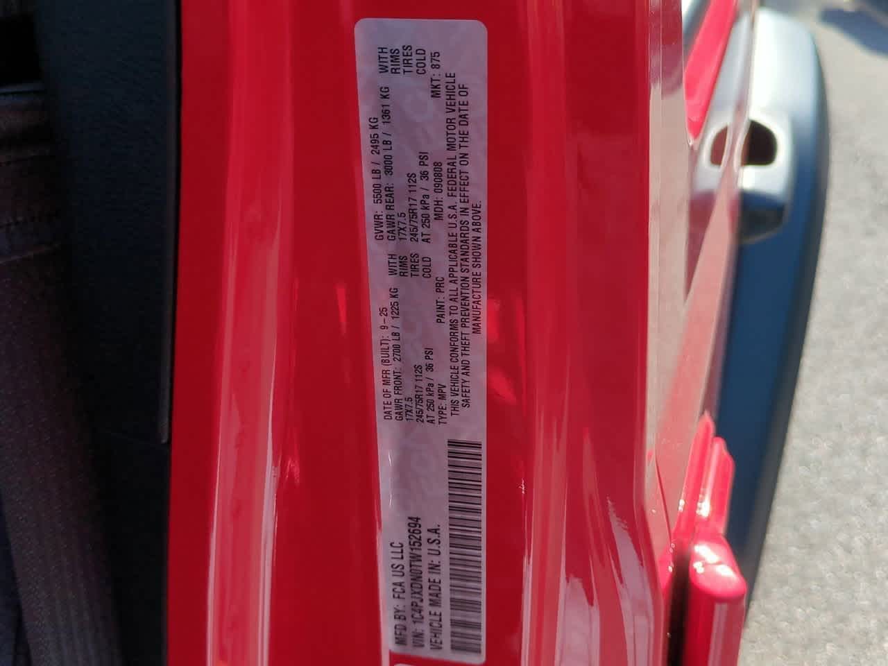 2026 Jeep Wrangler WRANGLER 4-DOOR SPORT