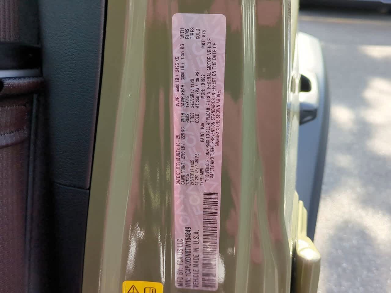 2026 Jeep Wrangler WRANGLER 4-DOOR SPORT