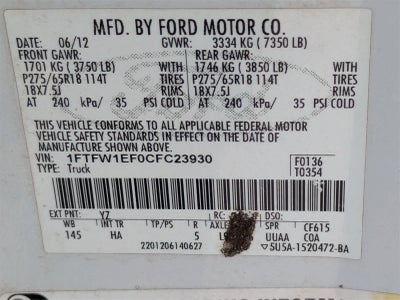 2012 Ford F-150 LARIAT