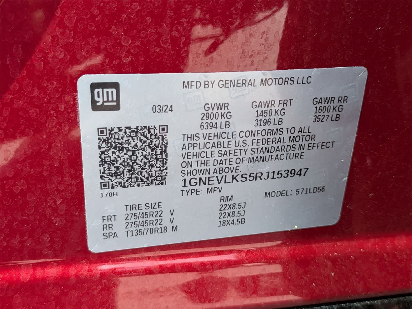 2024 Chevrolet Traverse AWD RS