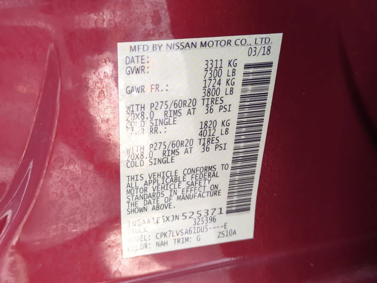 2018 Nissan TITAN SL