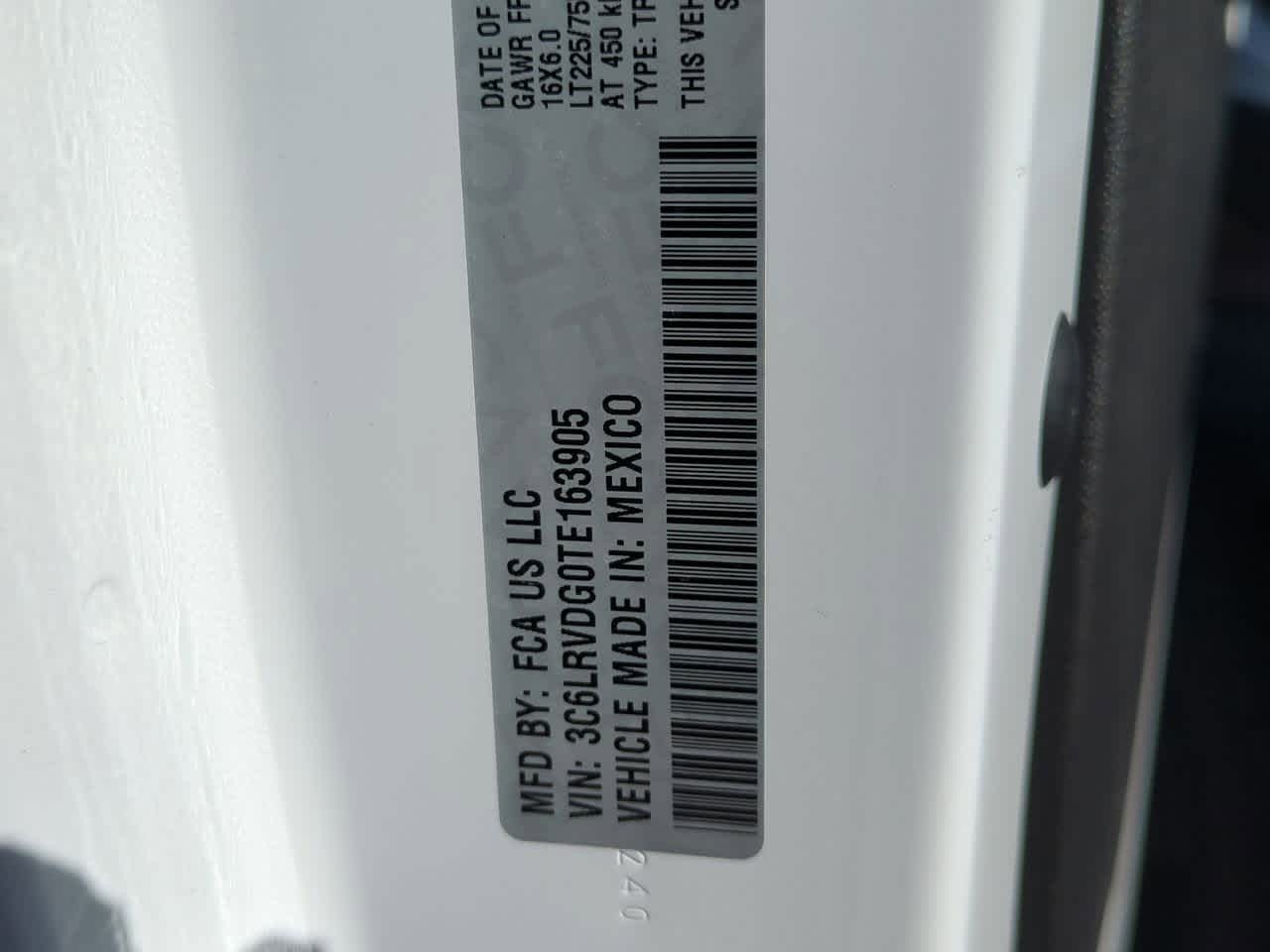 2026 RAM Ram ProMaster RAM PROMASTER 2500 TRADESMAN CARGO VAN HIGH ROOF 159' WB