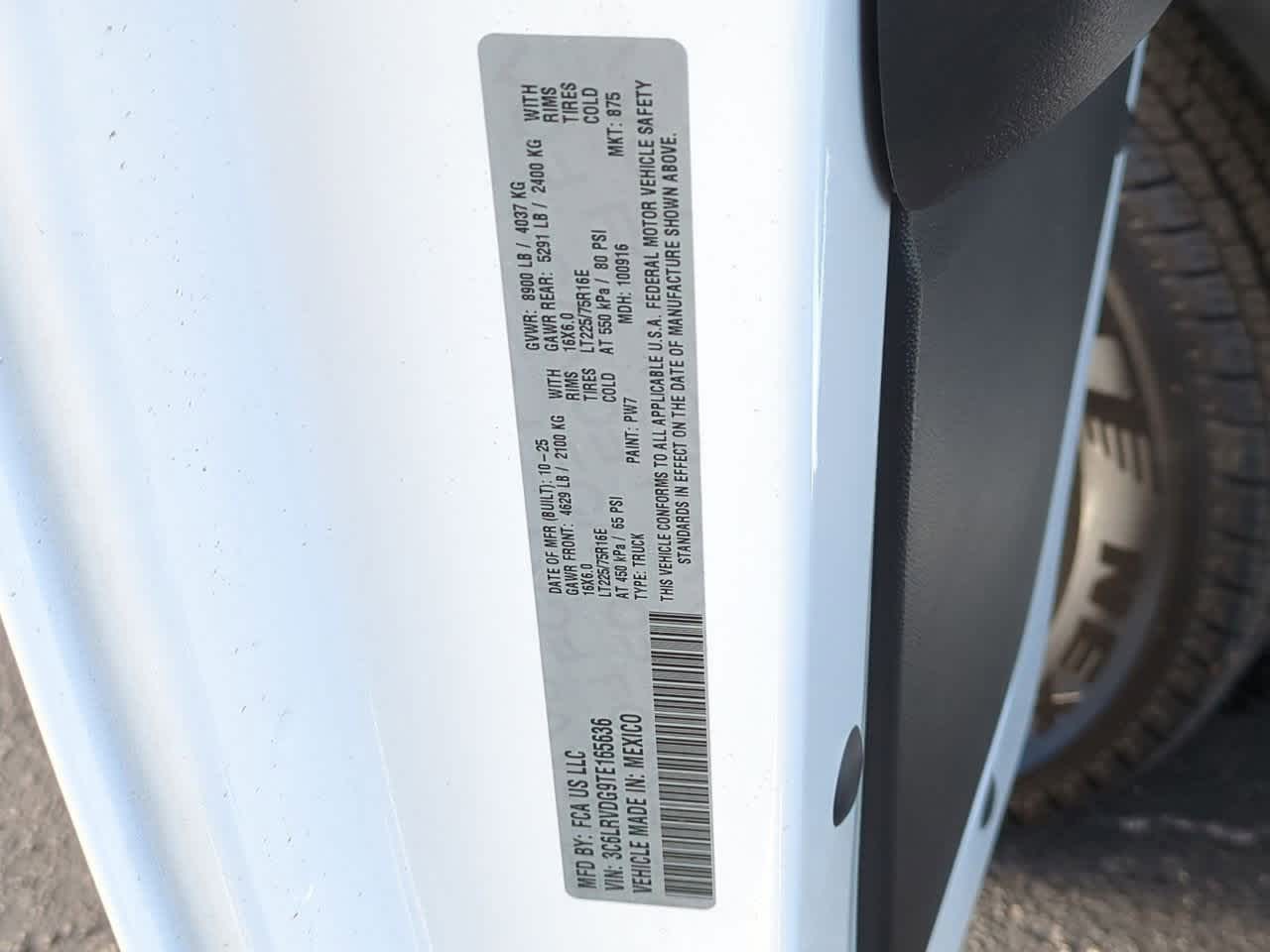 2026 RAM Ram ProMaster RAM PROMASTER 2500 TRADESMAN CARGO VAN HIGH ROOF 159' WB