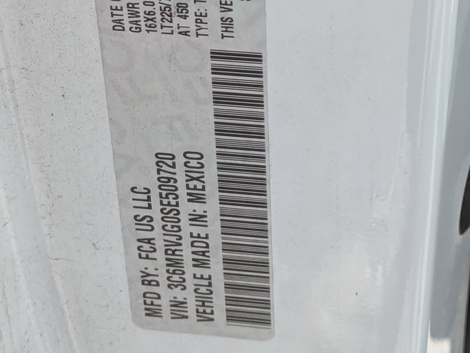 2025 RAM ProMaster 3500 Cargo Van Tradesman High Roof 159' WB EXT