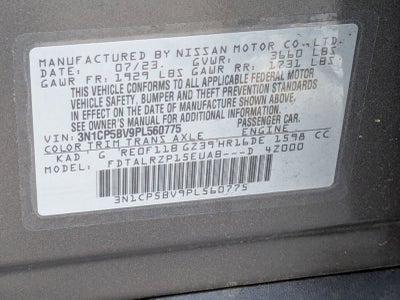 2023 Nissan Kicks S Xtronic CVT