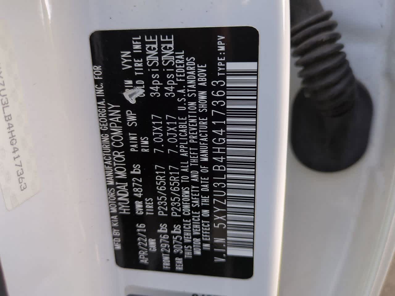 2017 Hyundai Santa Fe Sport 2.4L