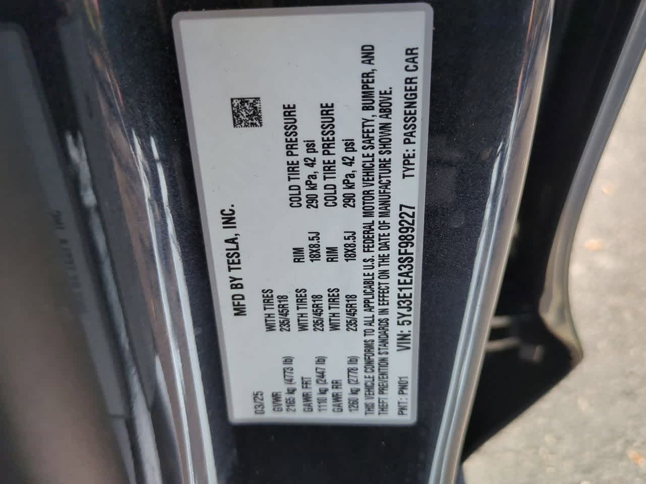 2025 Tesla Model 3 Long Range Rear-Wheel Drive