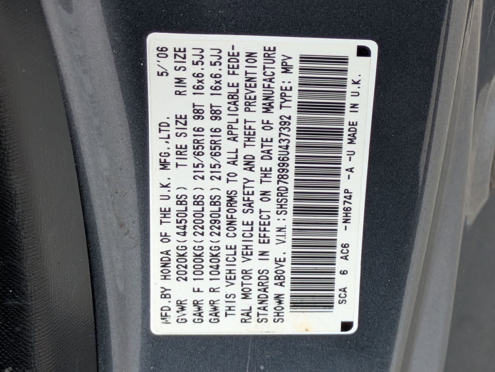 2006 Honda CR-V SE